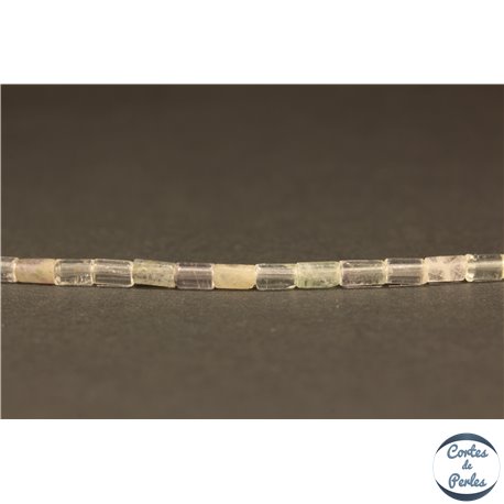 Perles semi précieuses en Fluorite - Tube/2 mm - Light Violet