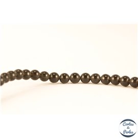 Perles en obsidienne - Rondes/3mm