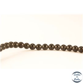 Perles semi précieuses en Obsidienne - Ronde/3 mm