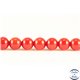 Perles semi précieuses en Corail - Ronde/4 mm - Rouge