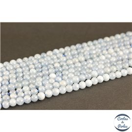 Perles semi précieuses en Aigue Marine - Ronde/4 mm - Grade A