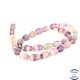 Perles semi précieuses en Fluorite - Twist/6 mm - Light Violet