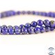 Perles semi précieuses en Lapis Lazuli - Ronde/4 mm - Grade A