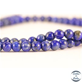 Perles en lapis lazuli - Rondes/4mm - Grade A