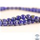 Perles semi précieuses en Lapis Lazuli - Ronde/4 mm - Grade A