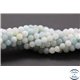 Perles semi précieuses en amazonite - Rondes/4 - 5 mm - Aquamarine light - Grade A