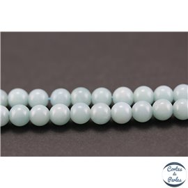 Perles semi précieuses en amazonite - Rondes/6 mm - Turquoise light - Grade AA