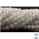 Perles semi précieuses en cristal crack - Rondes/5 mm - Transparent nacré