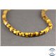 Perles semi précieuses en oeil de tigre - Cubes/4 mm - Marron