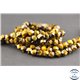 Perles semi précieuses en oeil de tigre - Pépites/6 mm - Marron
