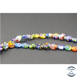 Perles millefiori en verre - Disques/10 mm - Multicolore