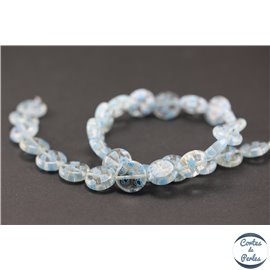 Perles millefiori en verre - Disques/12 mm - Light blue