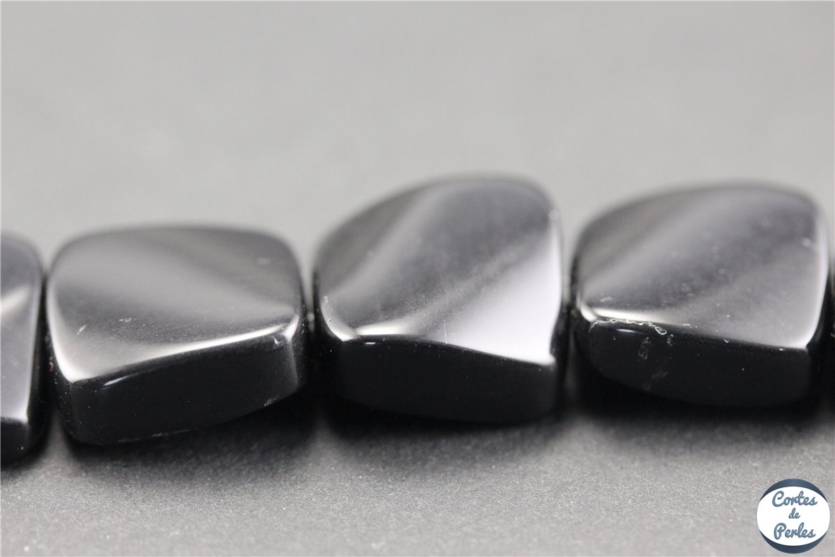 Grossiste perles semi précieuses en obsidienne 10mm noir brillant