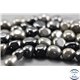 Perles semi précieuses en obsidienne - Nuggets/8 - 10 mm - Noir brillant