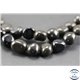 Perles semi précieuses en obsidienne - Nuggets/8 - 10 mm - Noir brillant