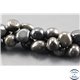 Perles semi précieuses en obsidienne - Nuggets/8 - 10 mm - Noir brillant