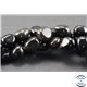 Perles semi précieuses en obsidienne - Nuggets/8 - 10 mm - Noir brillant