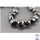 Perles semi précieuses en obsidienne - Nuggets/8 - 10 mm - Noir brillant