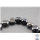 Perles semi précieuses en obsidienne - Nuggets/8 - 10 mm - Noir brillant