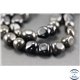 Perles semi précieuses en obsidienne - Nuggets/8 - 10 mm - Noir brillant