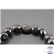 Perles semi précieuses en obsidienne - Nuggets/8 - 10 mm - Noir brillant