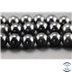 Perles semi précieuses en obsidienne - Rondes/10 mm - Noir brillant