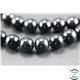 Perles semi précieuses en obsidienne - Rondes/10 mm - Noir brillant