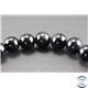 Perles semi précieuses en obsidienne - Rondes/10 mm - Noir brillant