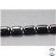Perles semi précieuses en obsidienne - Tonneaux/8 mm - Noir brillant