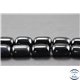 Perles semi précieuses en obsidienne - Tonneaux/8 mm - Noir brillant