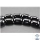 Perles semi précieuses en obsidienne - Tonneaux/8 mm - Noir brillant