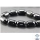 Perles semi précieuses en obsidienne - Tonneaux/8 mm - Noir brillant