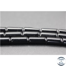 Perles en obsidienne - Tubes/6mm