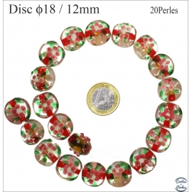 Perles de Venise - Ronde/18 mm - Rose