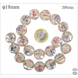 Perles de Venise - Ronde/18 mm - Transparent
