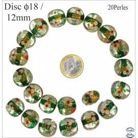 Perles de Venise - Ronde/18 mm - Vert