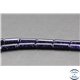 Perles semi précieuses en goldsand stone - Tubes/4 mm - Bleu nuit