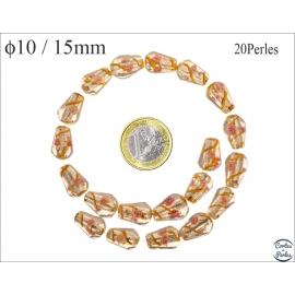 Perles de Venise - Cône/10 mm - Rose