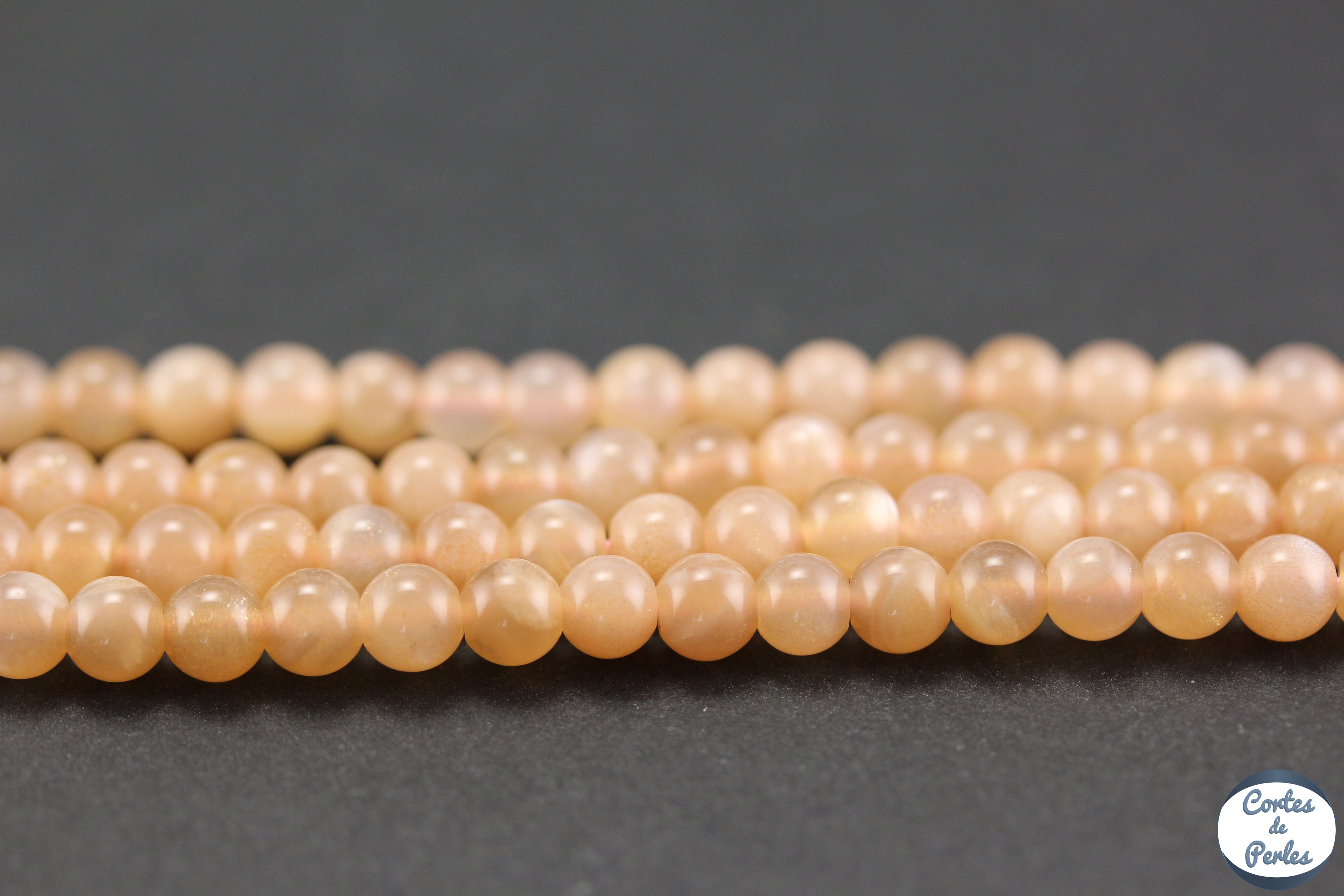 Lot De Plus De 2000 Perles Anciennes émaux De Briare Orange Saumon Brillant - Occasion, Forme Ronde, France