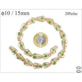 Perles de Venise - Cône/10 mm - Vert