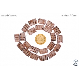 Perles de Venise - Rectangle/10 mm - Beige