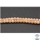 Perles semi précieuses en pierre de soleil - Rondes/4 mm - Rose saumon - Grade AAA