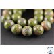 Perles semi précieuses en unakite - Rondes/10 mm - Vert rose