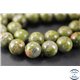 Perles semi précieuses en unakite - Rondes/10 mm - Vert rose