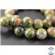 Perles semi précieuses en unakite - Rondes/10 mm - Vert rose