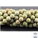 Perles semi précieuses en unakite - Rondes/6 mm - Vert rose