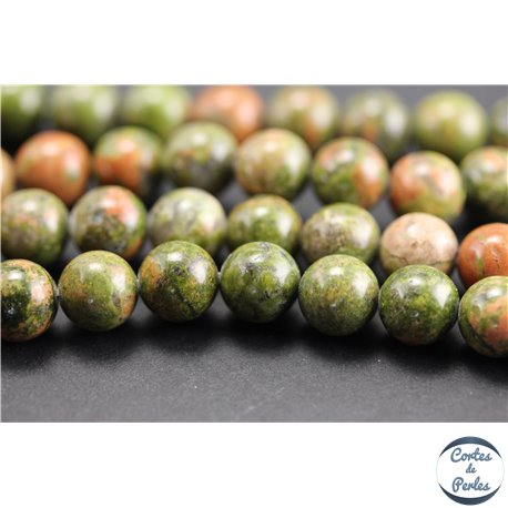 Perles en unakite - Rondes/8mm