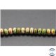 Perles semi précieuses en unakite - Roues/7 mm - Vert rose