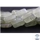 Perles semi précieuses en préhnite - Rectangles/16 mm - Vert pâle