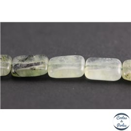 Perles semi précieuses en préhnite - Rectangles/16 mm - Vert pâle